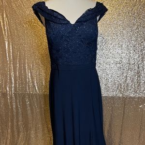Navy evening dress